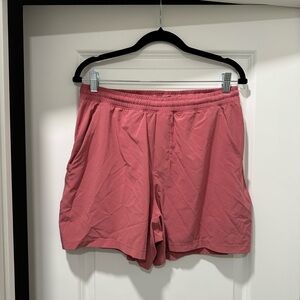 Lululemon Men's Large Pink Pace Breaker Linerless 5” Shorts